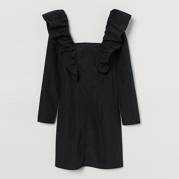 H&M Flounce-Trimmed Dress - Picture 3 of 9